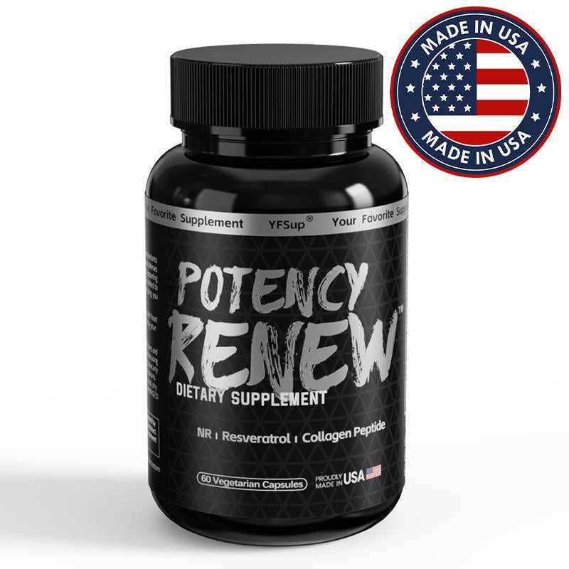 Potency Renew - Advanced NAD+ Booster & Skin Renewal Supplement - 60 Capsules