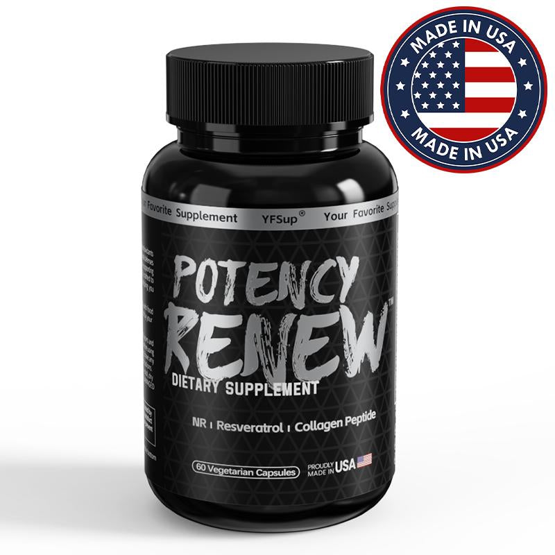 Potency Renew - Advanced NAD+ Booster & Skin Renewal Supplement - 60 Capsules