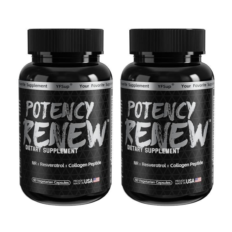 Potency Renew - Advanced NAD+ Booster & Skin Renewal Supplement - 60 Capsules