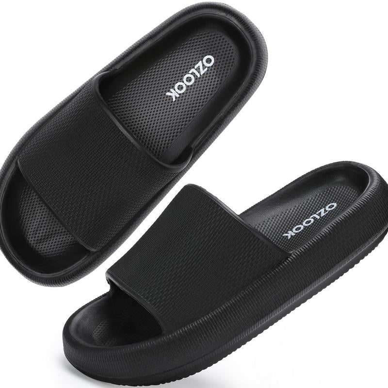 Cloud Slides for Women and Men | Pillow Slippers Non Slip Bathroom Sandals Cushioned Thick Sole Indoor and Outdoor Sandals