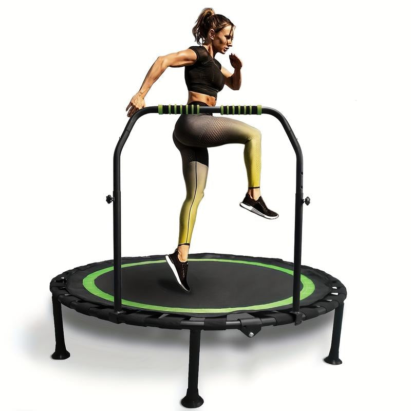 Fitness Trampoline High-Quality 40" Collapsible Mini Trampoline,- Stable & Quiet for Indoor/ Trampoline for outside Adjustable Foam Handle Fitness Rebounder Exercise Trampoline Home Workout Equipment Calisthenics Tools