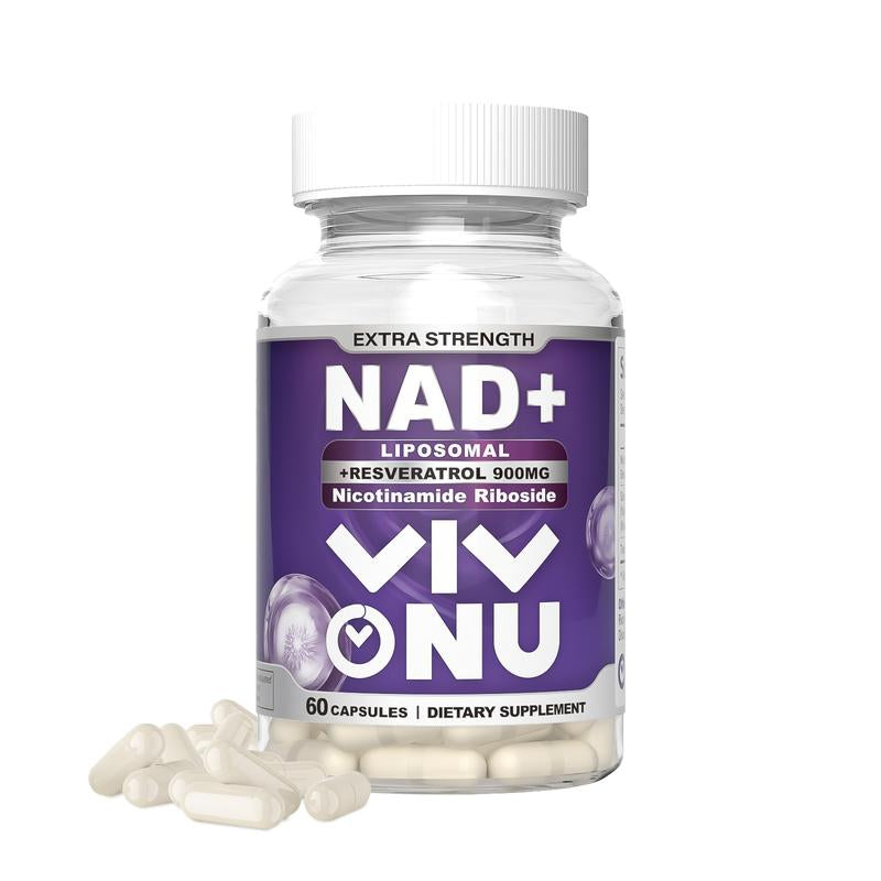 Vivonu NAD+ Supplement – 60 Capsules, Supports Cell Repair, Boosts Energy and Vitality, Promotes Healthy Glucose Metabolism, Supports Healthy