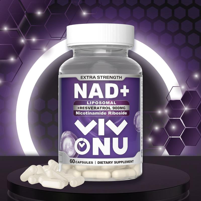Vivonu NAD+ Supplement – 60 Capsules, Supports Cell Repair, Boosts Energy and Vitality, Promotes Healthy Glucose Metabolism, Supports Healthy