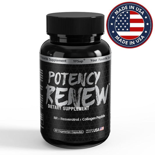 Potency Renew - Advanced NAD+ Booster & Skin Renewal Supplement - 60 Capsules