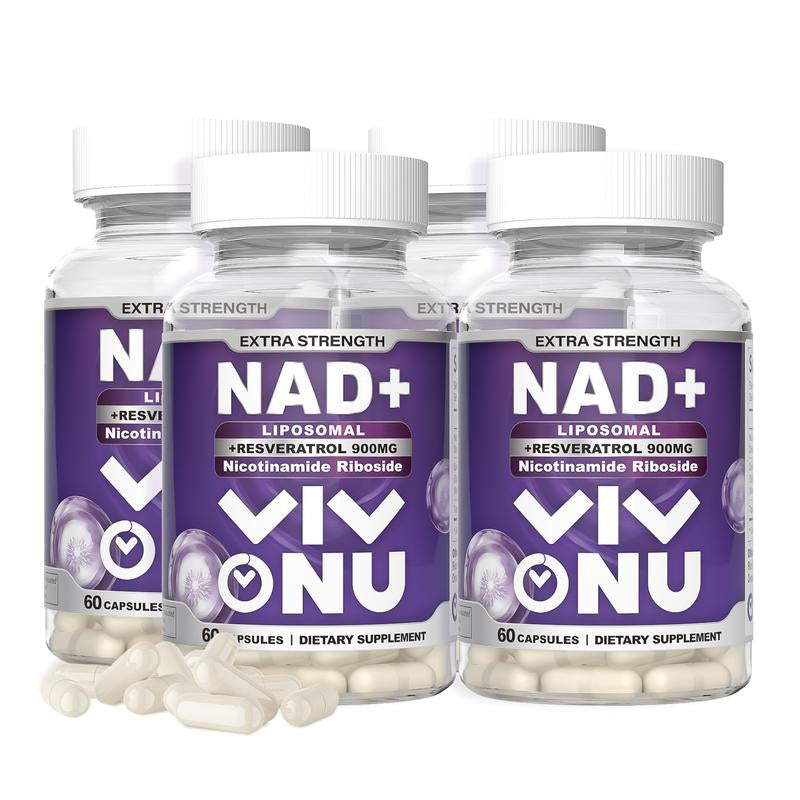 Vivonu NAD+ Supplement – 60 Capsules, Supports Cell Repair, Boosts Energy and Vitality, Promotes Healthy Glucose Metabolism, Supports Healthy