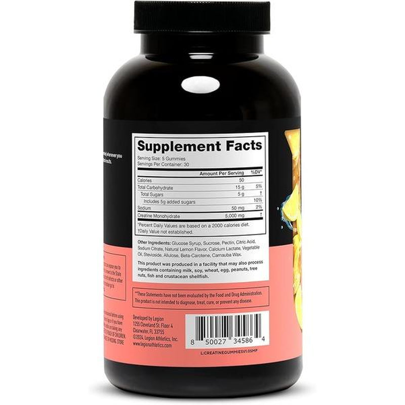Legion Creatine Gummies Creatine Monohydrate Supplement - 30 Servings